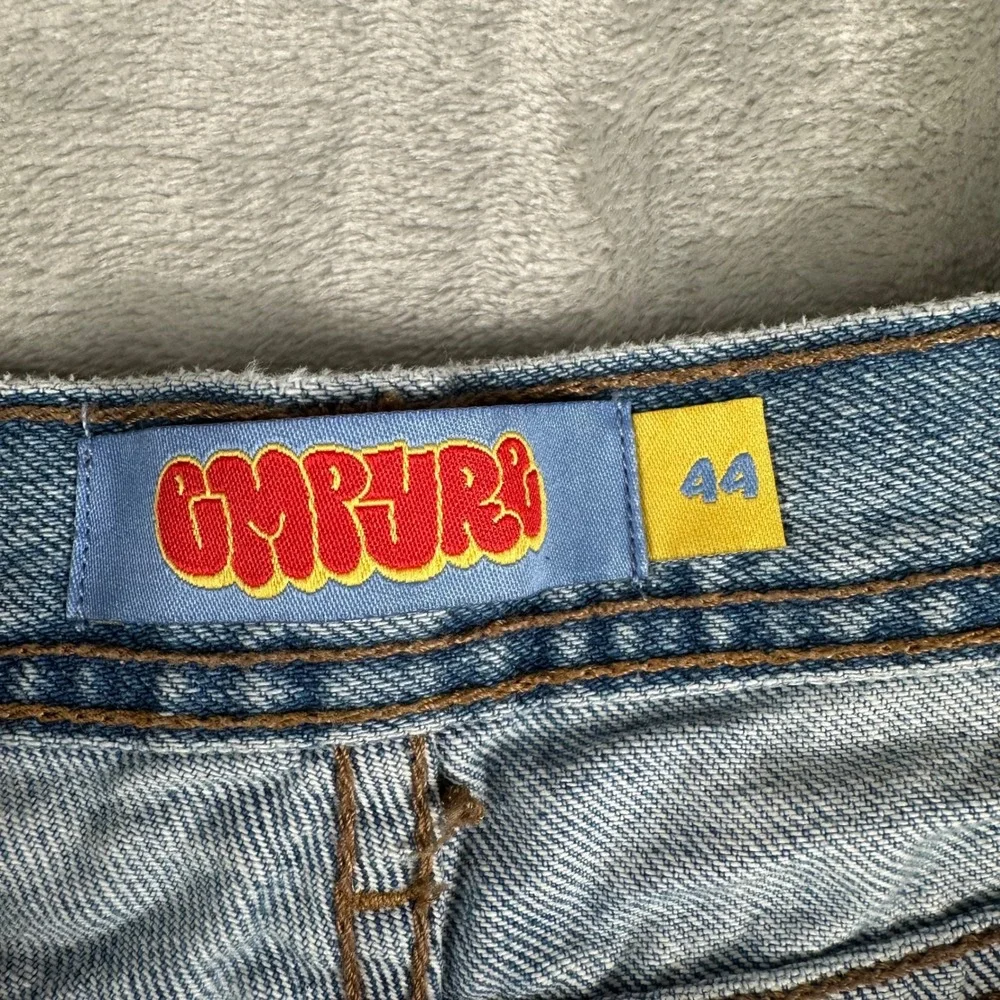 Empyre Denim Shorts Men 44 Blue Baggy Skater Y2K Streetwear Wide Leg Jorts